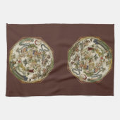 Vintage Planisphere Himmelskarte von Peter Apian Geschirrtuch (Horizontal)