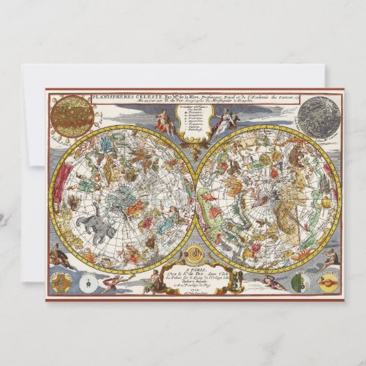 Vintage Planisphere Star Karte von Nicholas de Fer (Vorderseite)