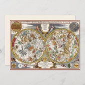 Vintage Planisphere Star Karte von Nicholas de Fer (Vorne/Hinten)