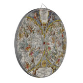 Vintage Planisphere Star Karte von Nicholas de Fer Dartscheibe (Vorderseite Links)