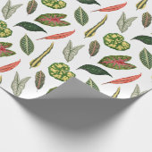 Vintage Plant Leaf Novelty Wrapping Paper - White Geschenkpapier (Ecke)
