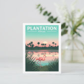 Vintage Plantation Florida Postkarte (Stehend Vorderseite)