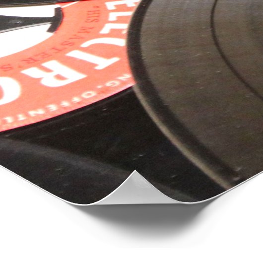 Vintage Platten 45 U/min Poster (Ecke)