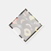 Vintage Platten 45 U/min Serviette (Ecke)