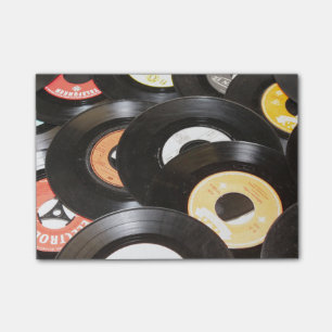 Vintage Platten 45rpm Post-it Klebezettel