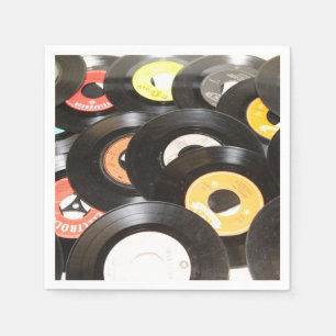 Vintage Platten 45rpm Serviette