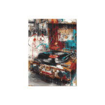 Vintage-Plattenspieler Pop-Art-Musik Retro-Design