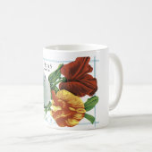 Vintage Platterbsen-Samen-Paket-Tasse Kaffeetasse (VorderseiteRechts)