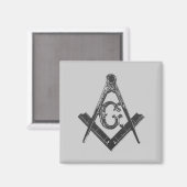 Vintage Platz- und Compass-Kühlschrankmagnet Magnet (Vorderseite/Rückseite)