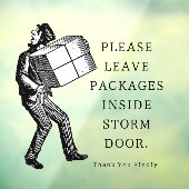 Vintage Platzierung von Postman-Paketen Fensteraufkleber (Blatt 3)