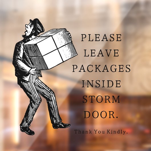 Vintage Platzierung von Postman-Paketen Fensteraufkleber (Blatt 2)