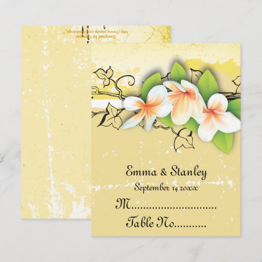 Vintage Platzkarte (Vorne/Hinten)