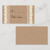 Vintage Platzkarte von Elfenbein und mittelschwere (Vorne/Hinten)