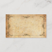 Vintage Platzkarten mit Blumenwirbel (Rückseite)