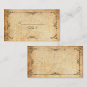 Vintage Platzkarten mit Blumenwirbel (Vorne/Hinten)