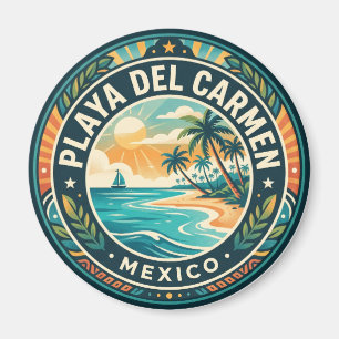 Vintage Playa Del Carmen Mexiko Mexiko Magnet
