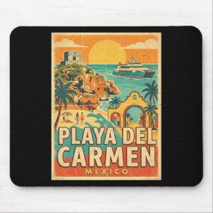 Vintage Playa Del Carmen Mexiko Reise Souvenir Mousepad
