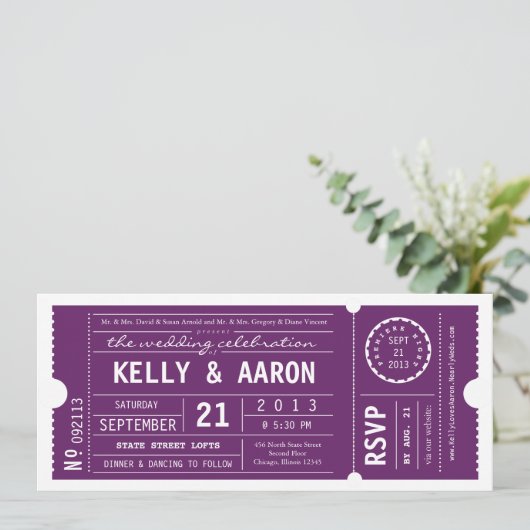 Vintage Playbill Einladung (Stehend Vorderseite)