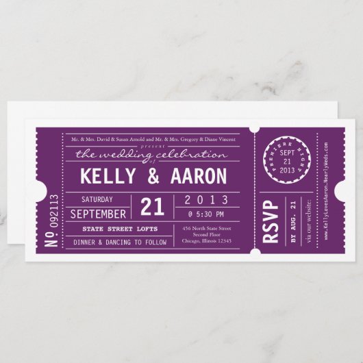 Vintage Playbill Einladung (Vorne/Hinten)