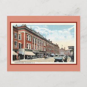Vintage Pleasant Street Claremont NH Postkarte