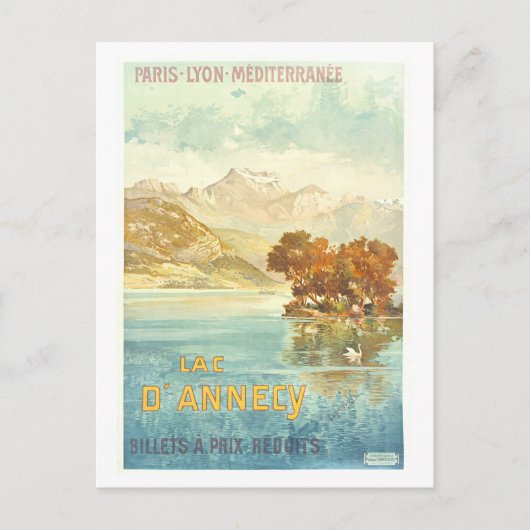 Vintage PLM Bahnstation D'Annecy Postkarte (Vorderseite)