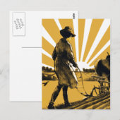 Vintage Plough Girl Postkarte (Vorne/Hinten)