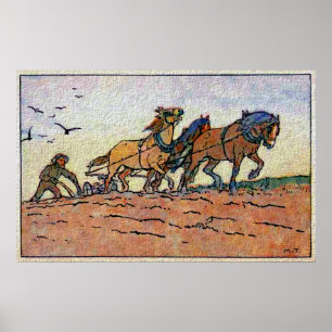 Vintage Plow Team Poster