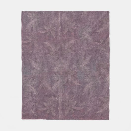 Vintage Plum Dragonfly Dance Fleecedecke (Vorderseite)