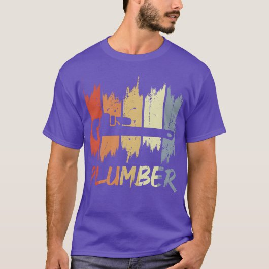 Vintage Plumber funny T-Shirt (Vorderseite)