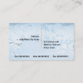 Vintage Plumeria Interior Designer Visitenkarte (Rückseite)