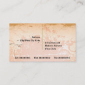 Vintage Plumeria Interior Designer Visitenkarte (Rückseite)