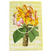 Vintage Plumeria Mittlere Geschenktüte (Vorderseite)