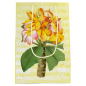Vintage Plumeria Mittlere Geschenktüte (Rückseite)