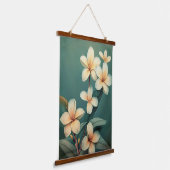 Vintage Plumeria Wandteppich Mit Holzrahmen (Gewinkelt)