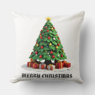 Vintage-Plüsch-Weihnachtsbaum-Kunst Kissen