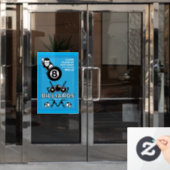 Vintage Pocket Billards Fensteraufkleber (Büro Tür)