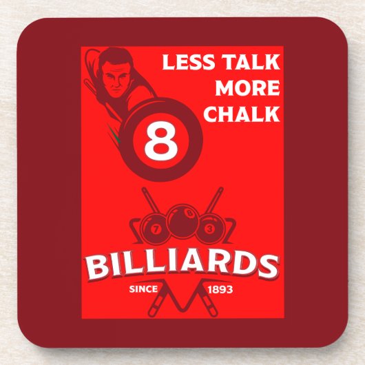 Vintage Pocket Billards Getränkeuntersetzer (Vorderseite)