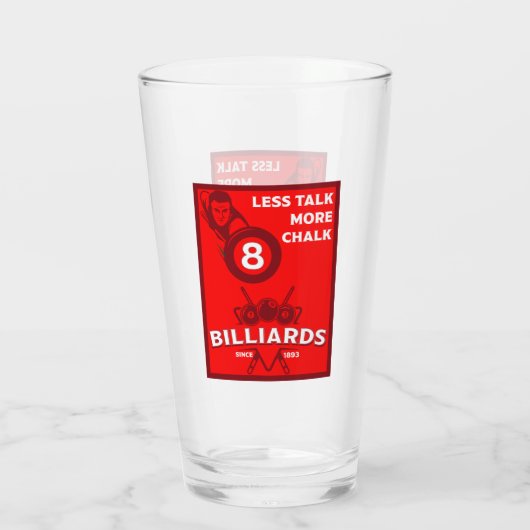 Vintage Pocket Billards Glas (Rückseite)