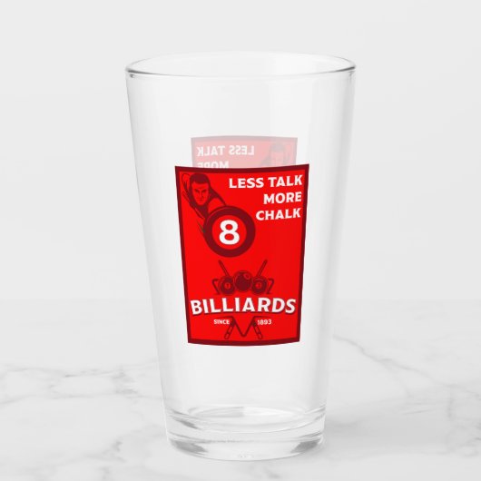 Vintage Pocket Billards Glas (Vorderseite)