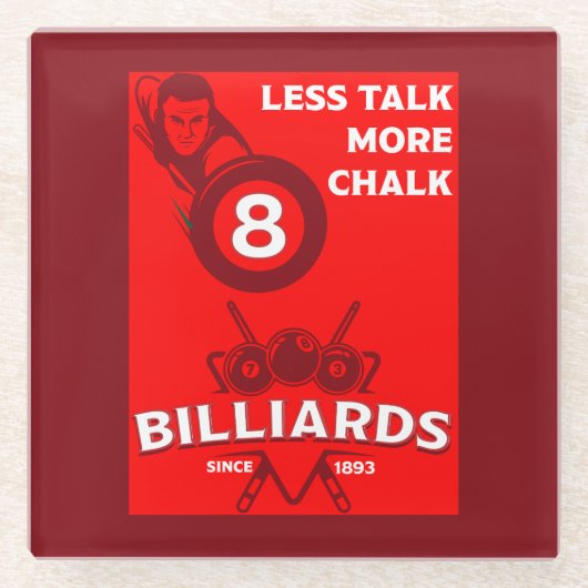 Vintage Pocket Billards Glasuntersetzer (Vorderseite)