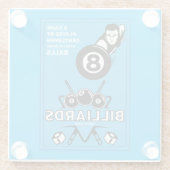 Vintage Pocket Billards Glasuntersetzer (Rückseite)