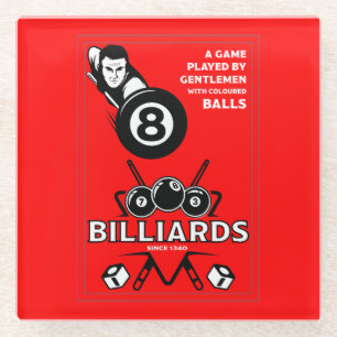 Vintage Pocket Billards Glasuntersetzer