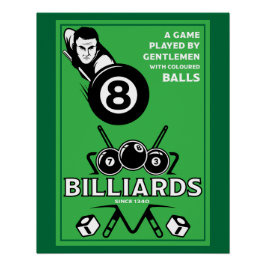 Vintage Pocket Billards Poster
