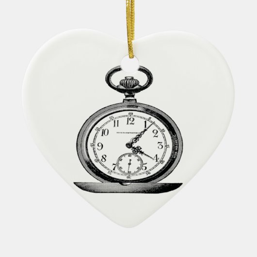 Vintage Pocket Watch Cool Fab Keramik Ornament (Vorne)