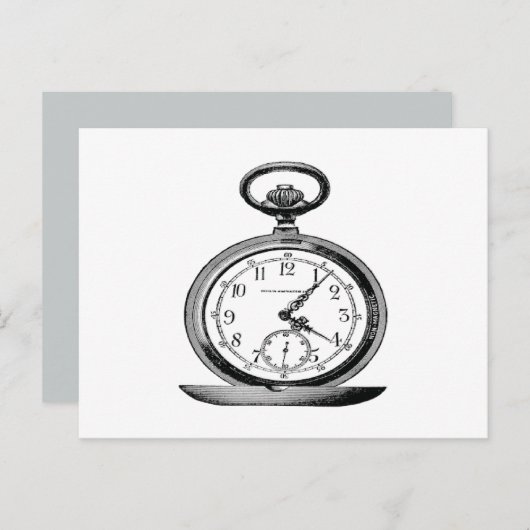 Vintage Pocket Watch Cool Fab Postkarte (Vorne/Hinten)