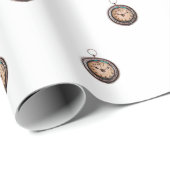 Vintage Pocket Watch Geschenkpapier (Rolleneckpunkt)