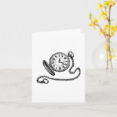Vintage Pocket Watch Karte (Gelbe Blume)