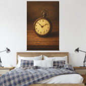 Vintage Pocket Watch-Malerei Leinwanddruck (Insitu (Schlafzimmer))