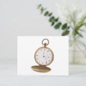 Vintage Pocket Watch Postkarte (Stehend Vorderseite)