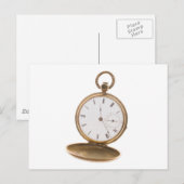 Vintage Pocket Watch Postkarte (Vorne/Hinten)